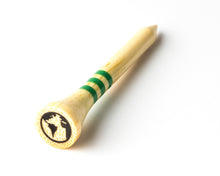 Load image into Gallery viewer, 54mm Bamboo Golf Tees - Green Swing
