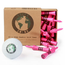 Load image into Gallery viewer, pink bamboo castle golf tees
