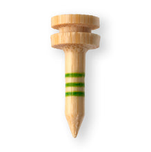 Load image into Gallery viewer, 25mm Bamboo Castle Golf Tees - Green Swing
